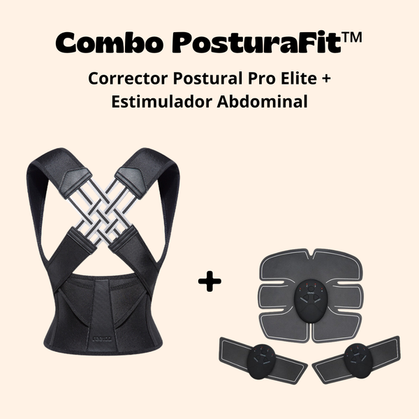 Combo PosturaFit™ - (Corrector Postural Pro Elite + Estimulador Abdominal)