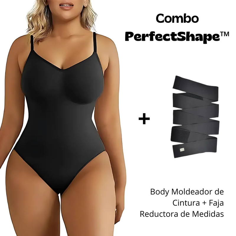 Combo PerfectShape™ - (Body Moldeador de Cintura + Faja Reductora de Medidas)